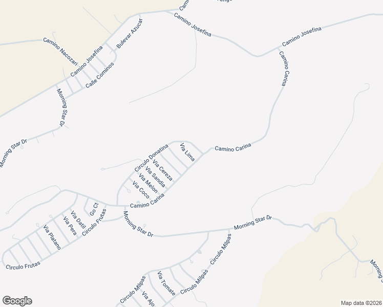 map of restaurants, bars, coffee shops, grocery stores, and more near 509 Via Lima in Rio Rico