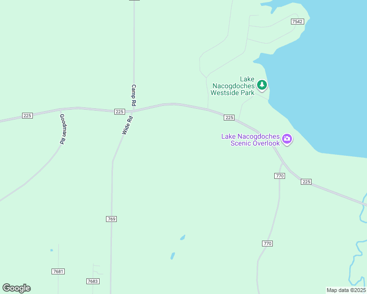 map of restaurants, bars, coffee shops, grocery stores, and more near 13105 Farm to Market 225 in Nacogdoches
