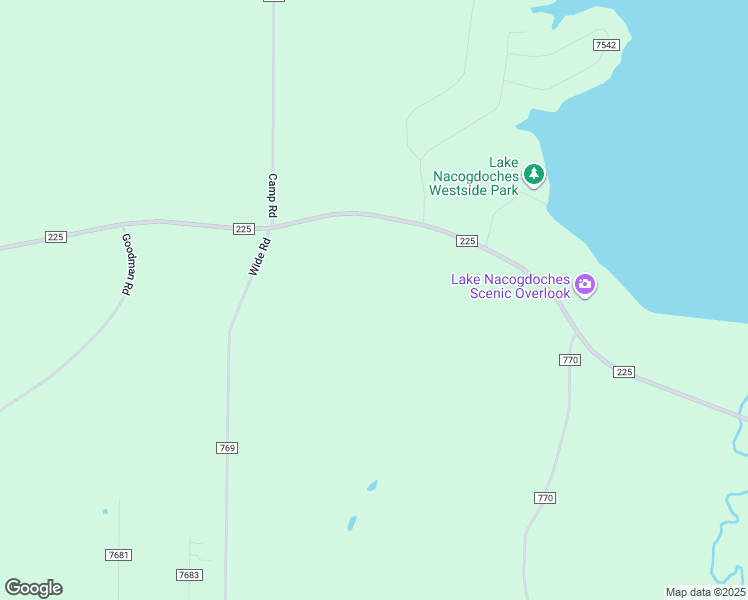 map of restaurants, bars, coffee shops, grocery stores, and more near 13105 Farm to Market 225 in Nacogdoches
