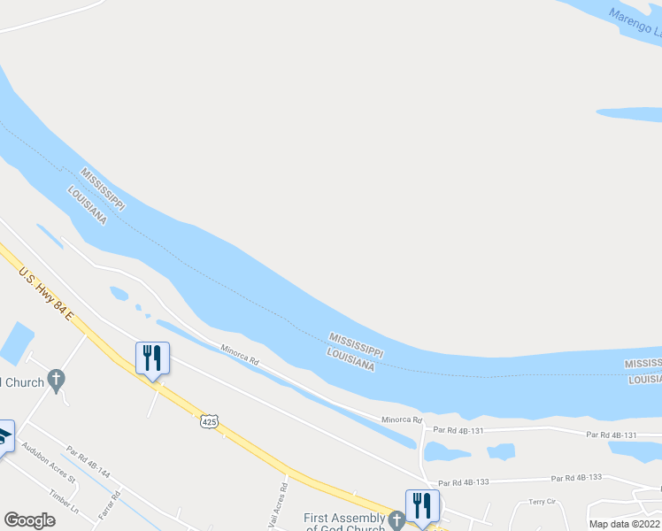 map of restaurants, bars, coffee shops, grocery stores, and more near 366 Par Road 4B-131 in Vidalia