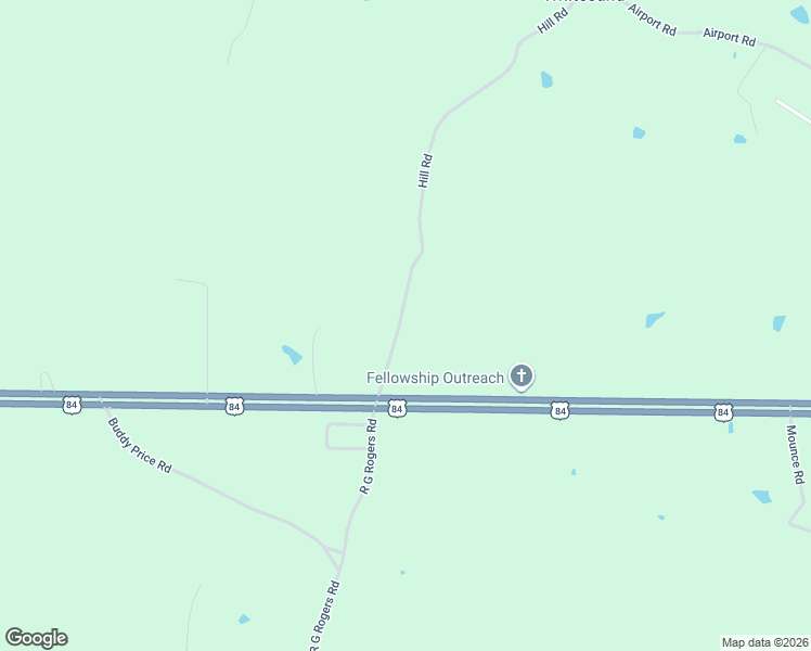 map of restaurants, bars, coffee shops, grocery stores, and more near Hill Road in Prentiss