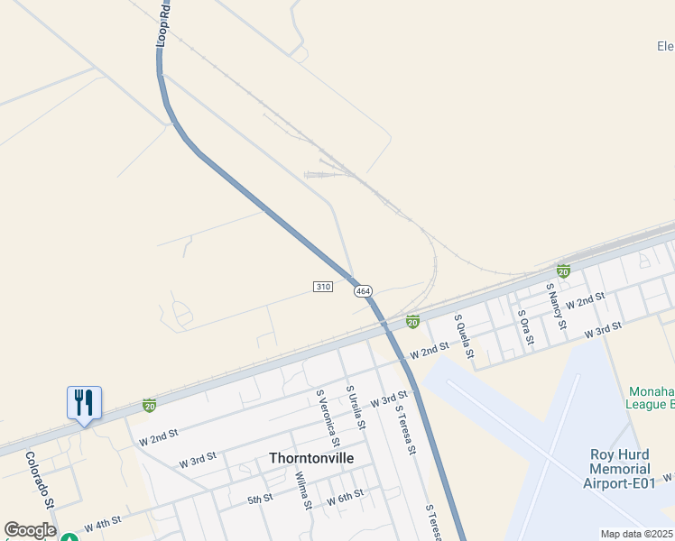 map of restaurants, bars, coffee shops, grocery stores, and more near 101 West Jay Road in Monahans