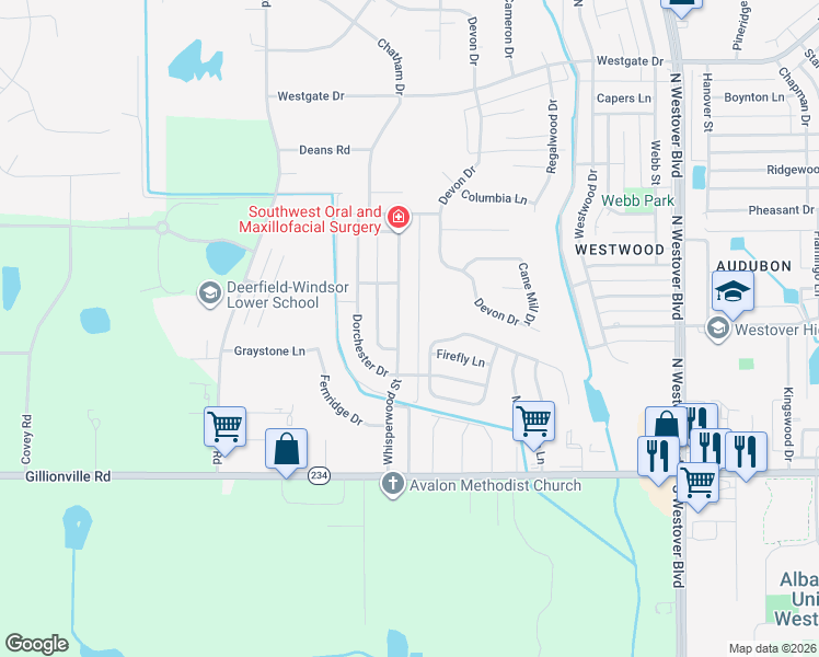 map of restaurants, bars, coffee shops, grocery stores, and more near 2939 Stonewater Drive in Albany