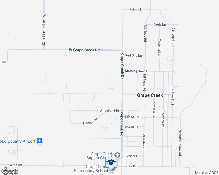 map of restaurants, bars, coffee shops, grocery stores, and more near 10361 Grape Creek Rd in San Angelo