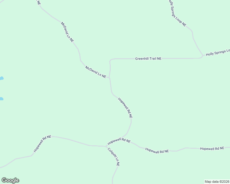map of restaurants, bars, coffee shops, grocery stores, and more near Hopewell Road Northeast in Brookhaven