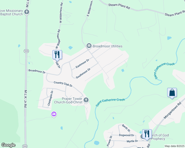 map of restaurants, bars, coffee shops, grocery stores, and more near 6 Anderson Drive in Natchez