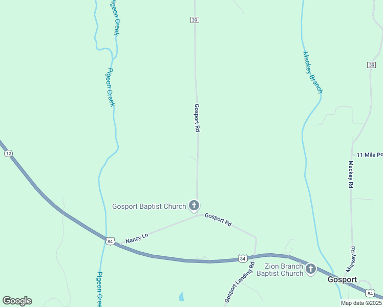 map of restaurants, bars, coffee shops, grocery stores, and more near 661 Gosport Road in Whatley