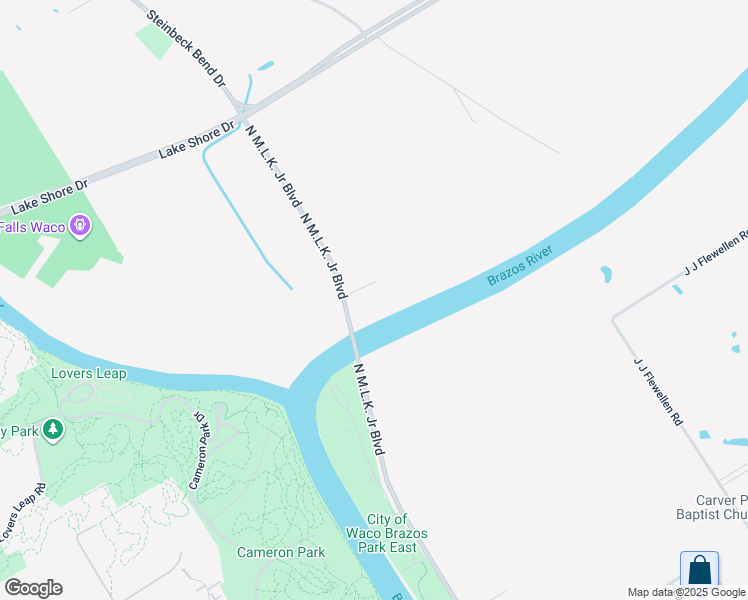 map of restaurants, bars, coffee shops, grocery stores, and more near 3801 North Martin Luther King Junior Boulevard in Waco