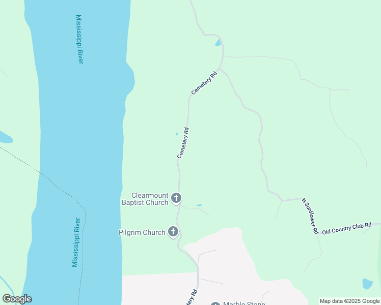 map of restaurants, bars, coffee shops, grocery stores, and more near 148 Cemetery Road in Natchez