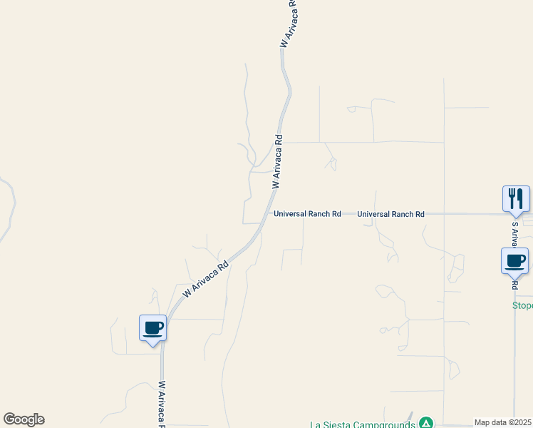 map of restaurants, bars, coffee shops, grocery stores, and more near 17101 West Arivaca Road in Arivaca
