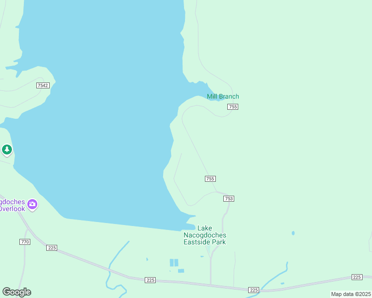 map of restaurants, bars, coffee shops, grocery stores, and more near 1098 County Road 753 in Nacogdoches