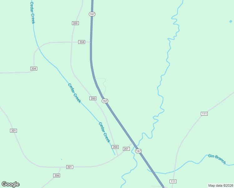 map of restaurants, bars, coffee shops, grocery stores, and more near 27660 Alabama 167 in Jack