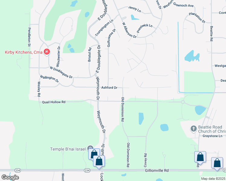 map of restaurants, bars, coffee shops, grocery stores, and more near 2311 Ashford Drive in Albany
