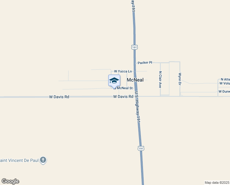 map of restaurants, bars, coffee shops, grocery stores, and more near 3979 West McNeal Street in Mc Neal