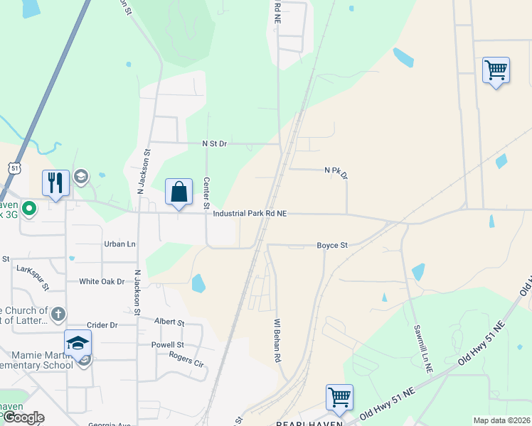 map of restaurants, bars, coffee shops, grocery stores, and more near 900-1040 North 1st Street in Brookhaven