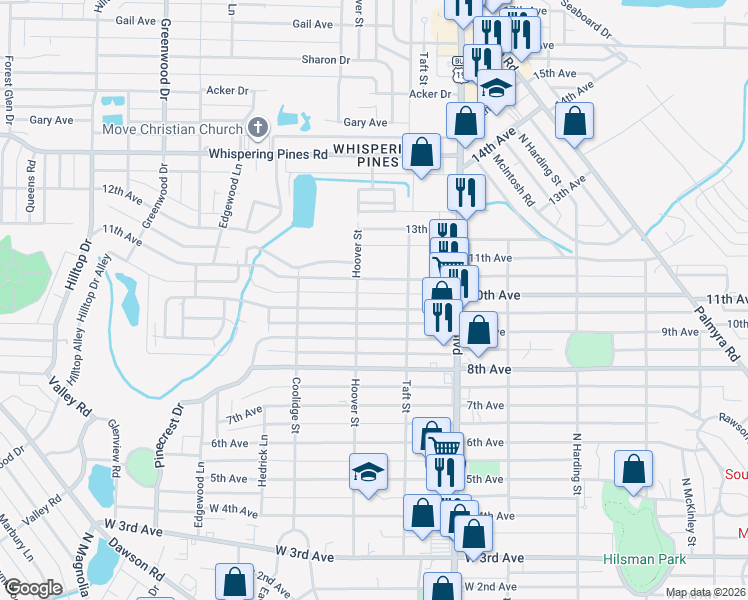 map of restaurants, bars, coffee shops, grocery stores, and more near 1214 10th Avenue in Albany
