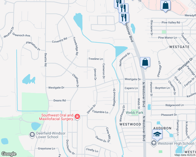 map of restaurants, bars, coffee shops, grocery stores, and more near 2001 Cameron Drive in Albany