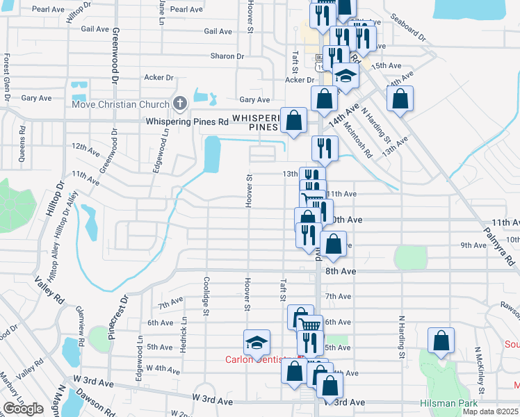 map of restaurants, bars, coffee shops, grocery stores, and more near 1214 11th Avenue in Albany