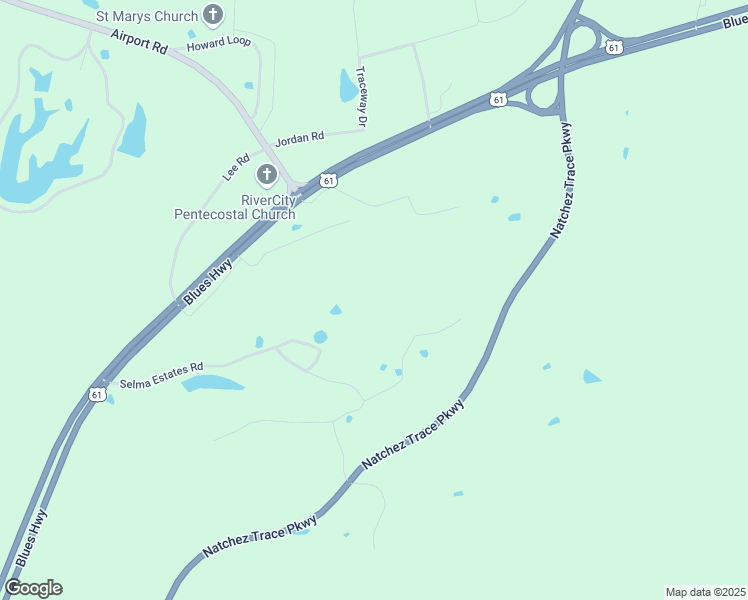 map of restaurants, bars, coffee shops, grocery stores, and more near 467 Selma Estates Road in Natchez