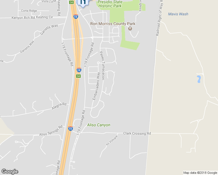 map of restaurants, bars, coffee shops, grocery stores, and more near 2155 Corte Balboa in Tubac