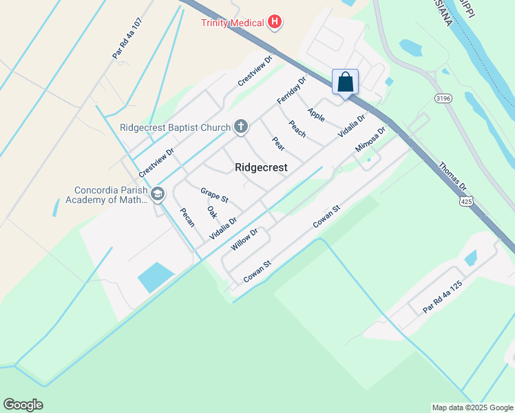 map of restaurants, bars, coffee shops, grocery stores, and more near 606 Vidalia Drive in Ridgecrest