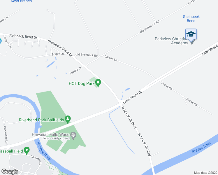 map of restaurants, bars, coffee shops, grocery stores, and more near 4942 Steinbeck Bend Drive in Waco