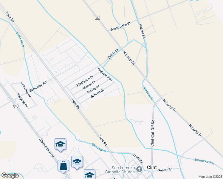 map of restaurants, bars, coffee shops, grocery stores, and more near 431 Grove in Clint