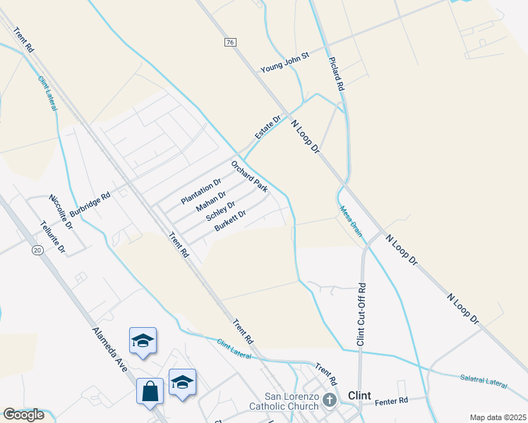 map of restaurants, bars, coffee shops, grocery stores, and more near 431 Grove in Clint