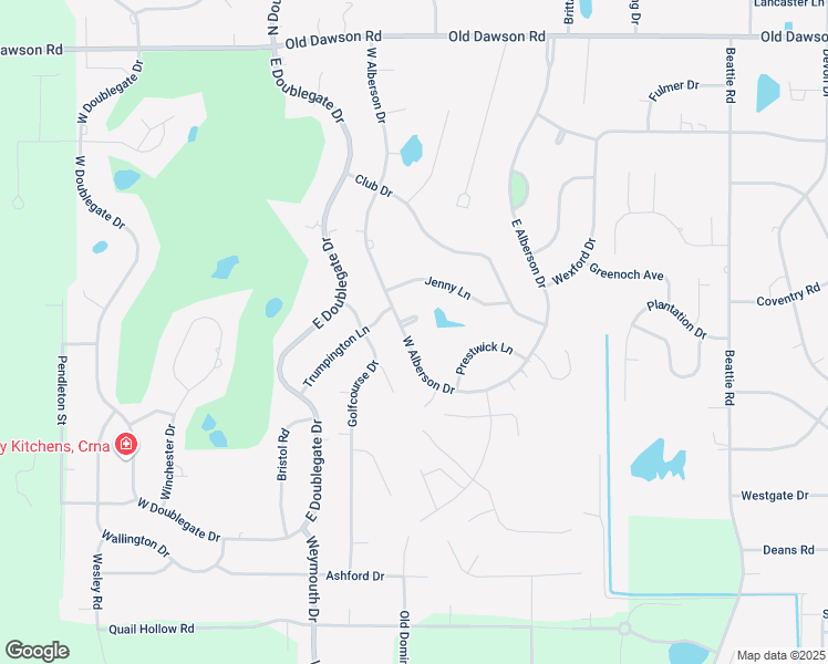 map of restaurants, bars, coffee shops, grocery stores, and more near 2310 West Alberson Drive in Albany