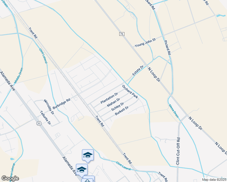 map of restaurants, bars, coffee shops, grocery stores, and more near 411 Plantation Drive in Clint