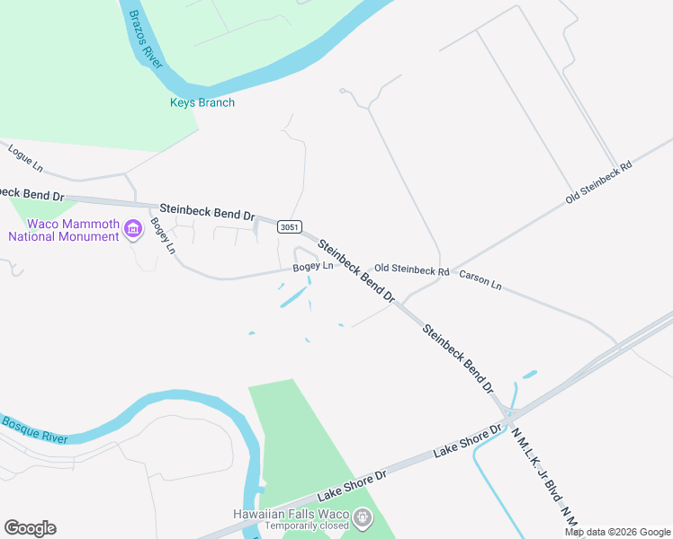map of restaurants, bars, coffee shops, grocery stores, and more near 5428-5498 Farm to Market Road 3051 in Waco