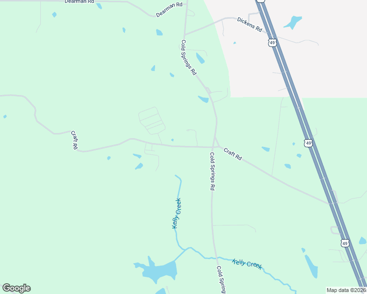 map of restaurants, bars, coffee shops, grocery stores, and more near 260 Craft Road in Collins