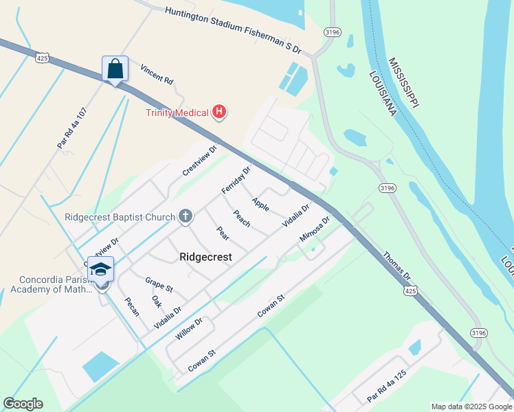 map of restaurants, bars, coffee shops, grocery stores, and more near 109-129 Apple in Ridgecrest