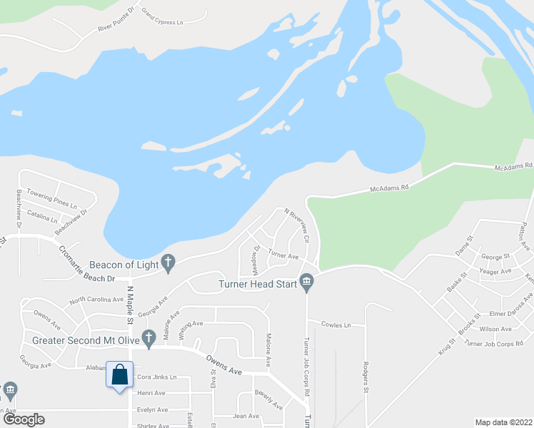 map of restaurants, bars, coffee shops, grocery stores, and more near 2042 North Riverview Circle in Albany