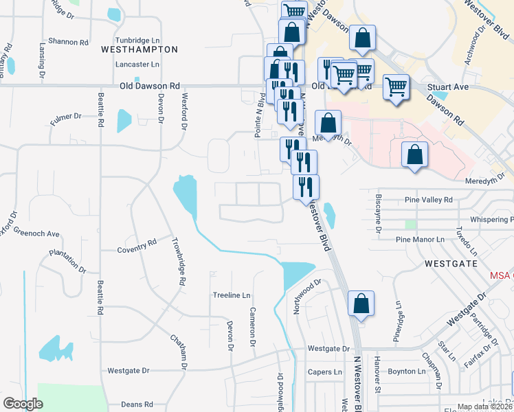 map of restaurants, bars, coffee shops, grocery stores, and more near 539 North Westover Boulevard in Albany