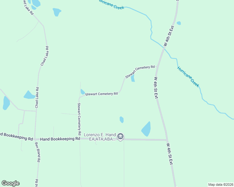 map of restaurants, bars, coffee shops, grocery stores, and more near Stewart Cemetery Road in Bacon County