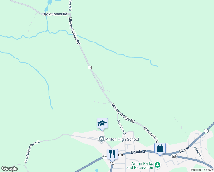 map of restaurants, bars, coffee shops, grocery stores, and more near 44 Dean Street in Ariton