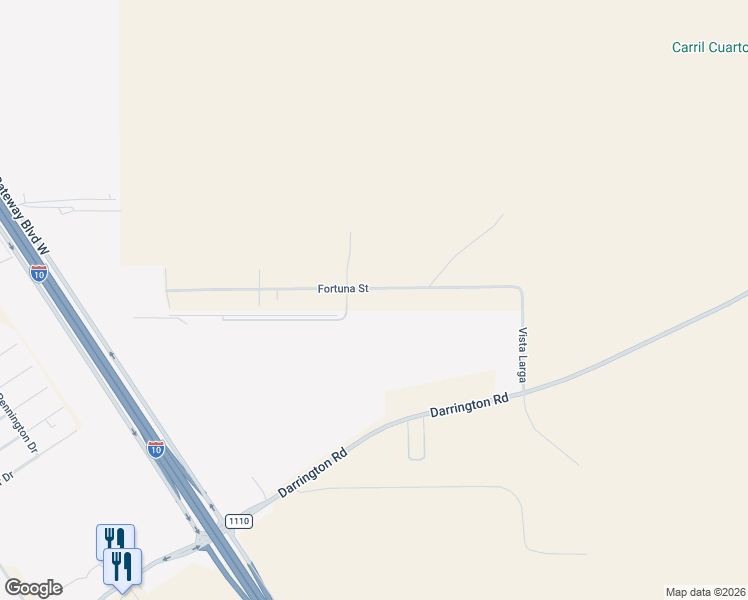 map of restaurants, bars, coffee shops, grocery stores, and more near 14140 Fortuna Street in Clint