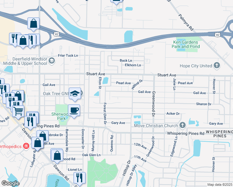 map of restaurants, bars, coffee shops, grocery stores, and more near 2014 Gail Avenue in Albany