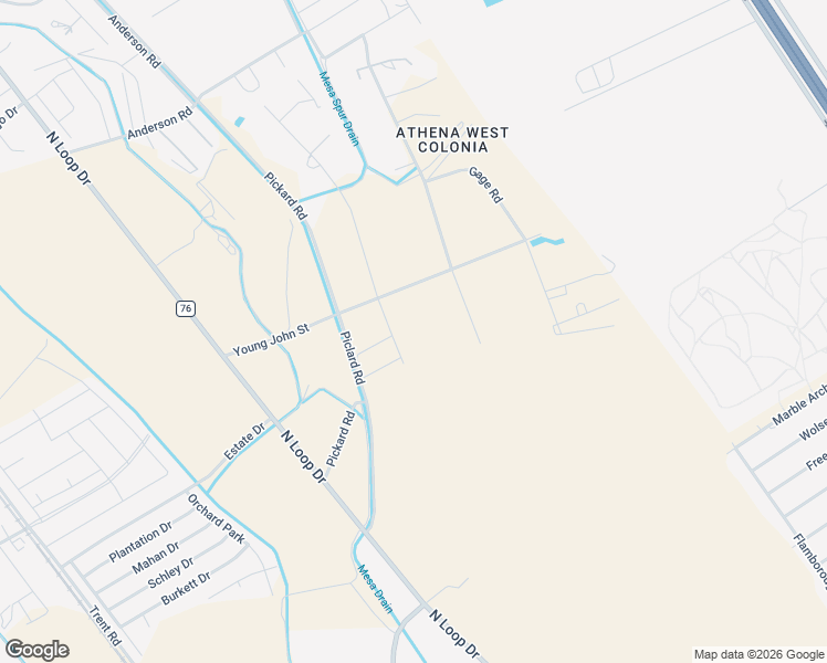 map of restaurants, bars, coffee shops, grocery stores, and more near 12401-12499 Sugden Road in Clint