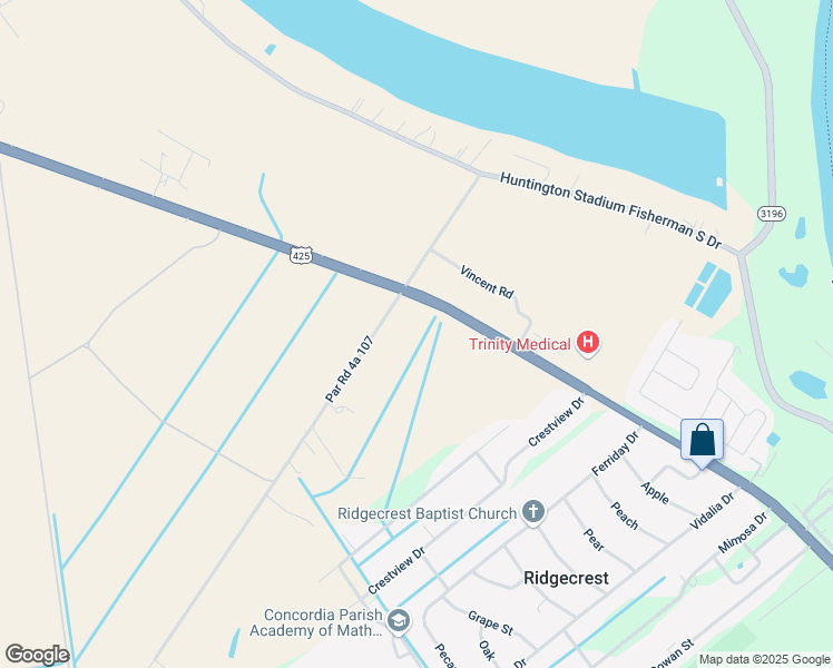 map of restaurants, bars, coffee shops, grocery stores, and more near 6818 U.S. 84 in Ferriday