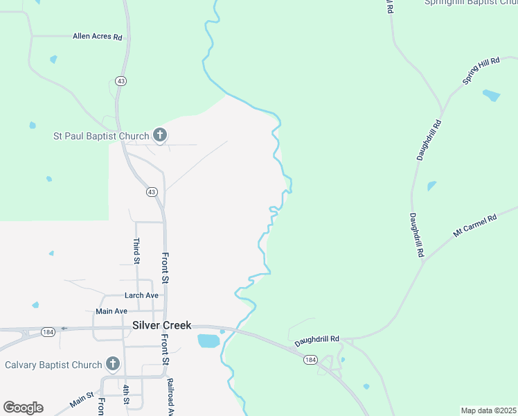 map of restaurants, bars, coffee shops, grocery stores, and more near in Silver Creek