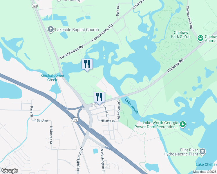 map of restaurants, bars, coffee shops, grocery stores, and more near 219 Philema Road in Albany