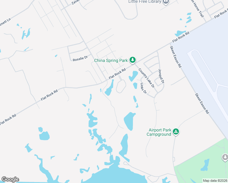 map of restaurants, bars, coffee shops, grocery stores, and more near 29 North Shore Circle in Waco