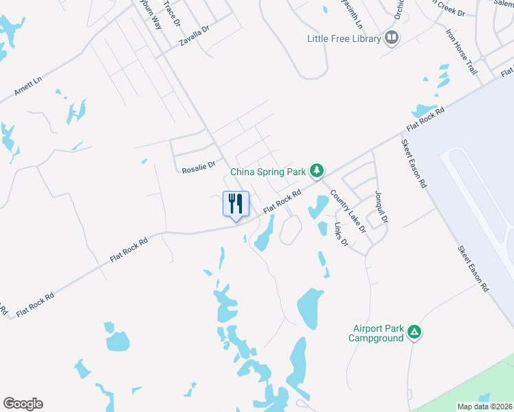 map of restaurants, bars, coffee shops, grocery stores, and more near 9403 Silverthorn Drive in Waco
