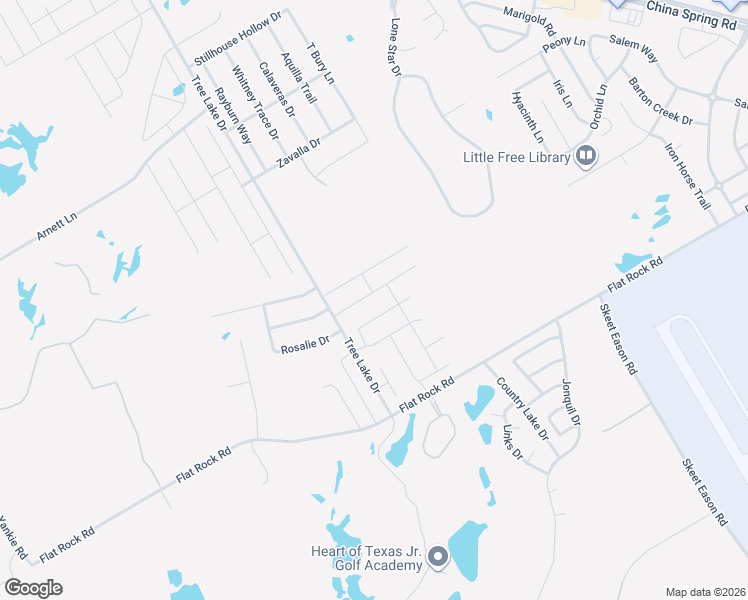 map of restaurants, bars, coffee shops, grocery stores, and more near 5500 Copper Mountain in Waco