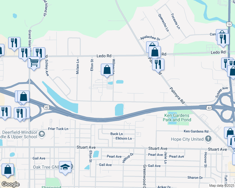 map of restaurants, bars, coffee shops, grocery stores, and more near 2020 Hidden Court in Albany