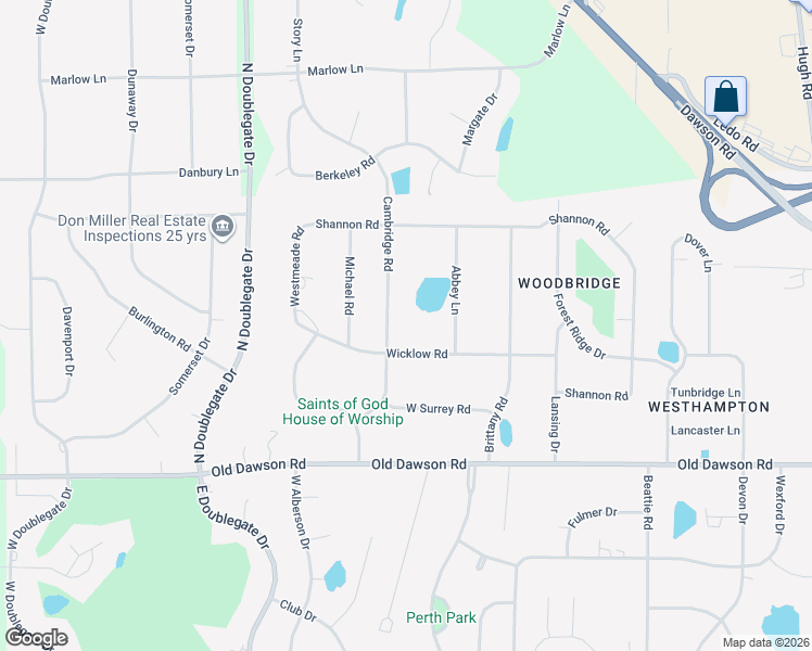 map of restaurants, bars, coffee shops, grocery stores, and more near 2705 Abbey Lane in Albany