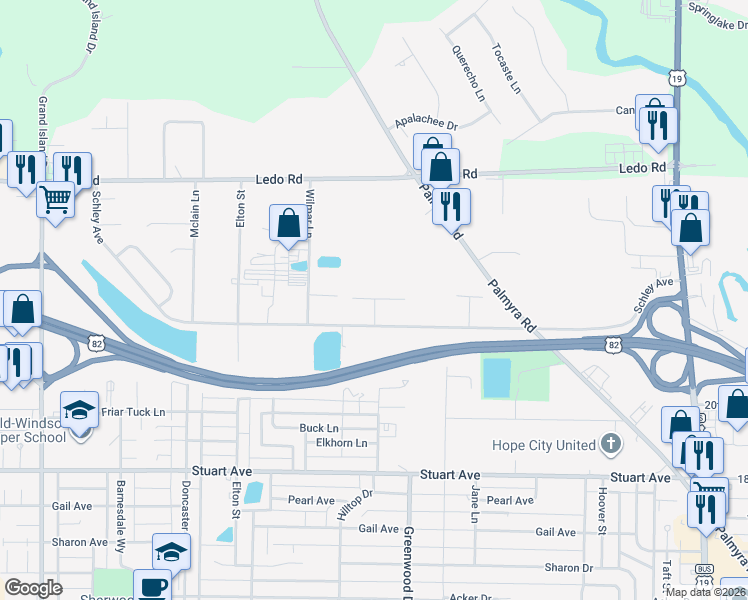 map of restaurants, bars, coffee shops, grocery stores, and more near 1911 Cobblestone Court in Albany