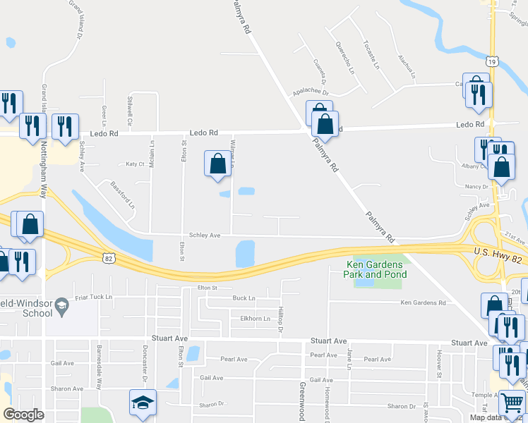 map of restaurants, bars, coffee shops, grocery stores, and more near 1913 Cobblestone Court in Albany